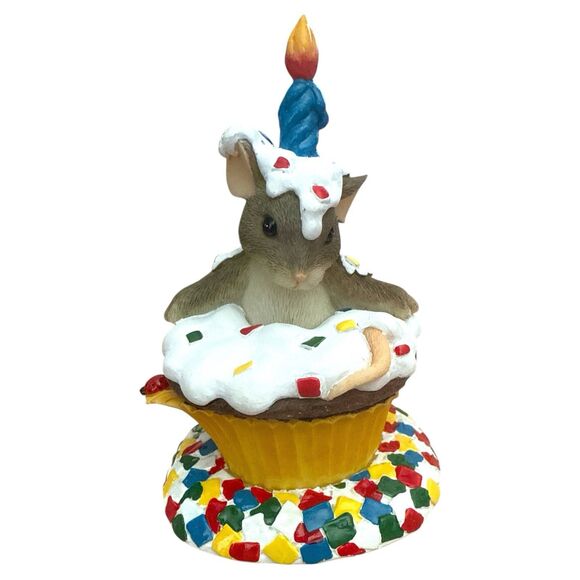 Charming Tails Happy Birthday Surprise Figurine 89/117 Fitz Floyd Dean Griff - Picture 2 of 7
